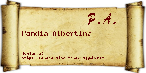 Pandia Albertina névjegykártya